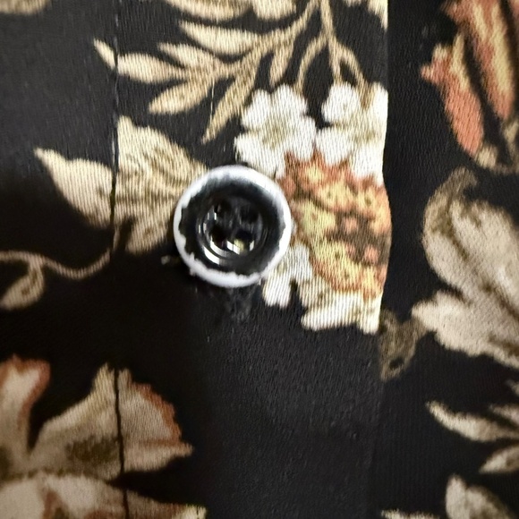 Philosophy Button Down Blouse SZ XS Floral Business Office Boho Vintage Inspired - Picture 2 of 6